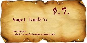 Vogel Tamás névjegykártya