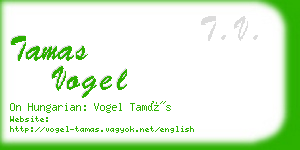 tamas vogel business card